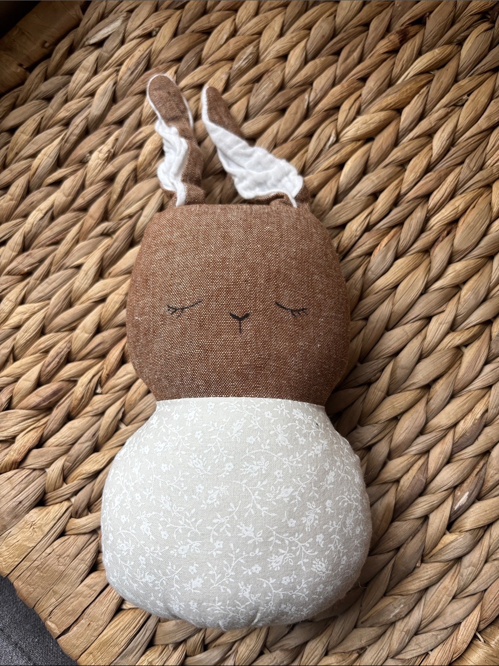 Handmade Brown & Cream Bunny Stuffy